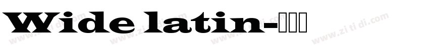 Wide latin字体转换